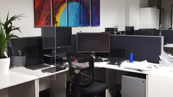 Custom made office barriers for office safety